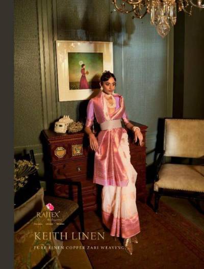 Keith Linen By Rajtex Weaving Partywear Saree Collection